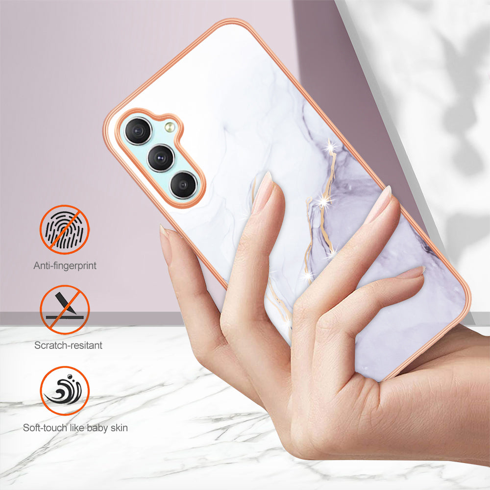 YB IMD Series-2 For Samsung Galaxy A24 4G Electroplating Cover IMD Marble Pattern Phone Case TPU Shell YB IMD Series-2 For Samsung Galaxy A24 4G Electroplating Cover IMD Marble Pattern Phone Case TPU Shell